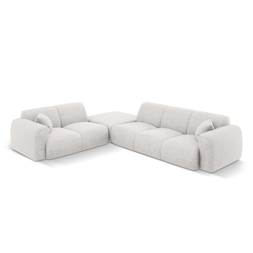 Nolio 4-Sitzer Ecksofa, Linke Seite, aus Chenille in Hellgrau (Haga 06), 315x250x72 cm von Cosmopolitan Design – Bild 1