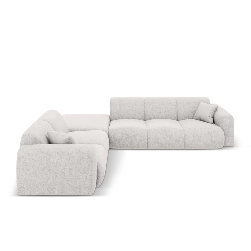 Nolio 4-Sitzer Ecksofa, Linke Seite, aus Chenille in Hellgrau (Haga 06), 315x250x72 cm von Cosmopolitan Design – Bild 4