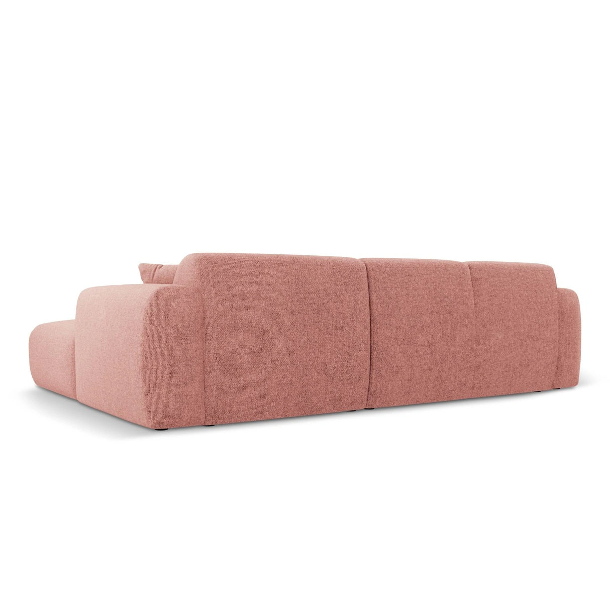 Nolio 4-Sitzer Ecksofa, Linke Seite, aus Chenille in Rosa (Haga 52), 260x170x72 cm von Cosmopolitan Design – Bild 5