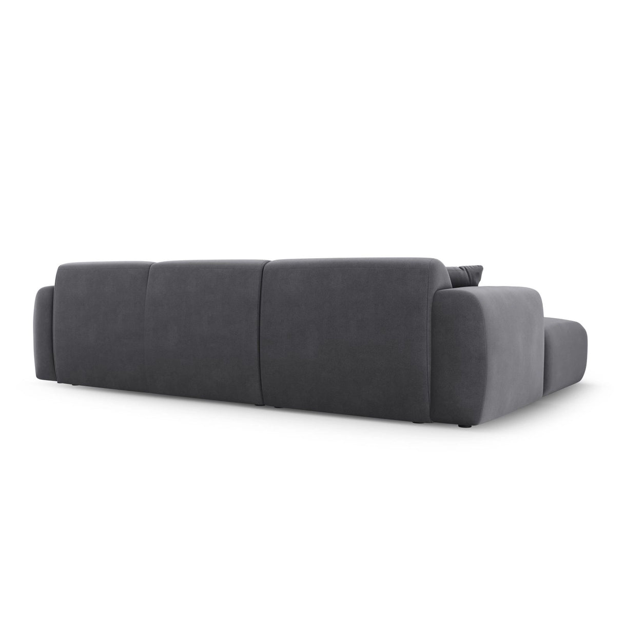 Nolio 4-Sitzer Ecksofa, Linke Seite, aus Samt in Dunkelgrau (Casino Graphite), 260x170x72 cm von Cosmopolitan Design – Bild 5
