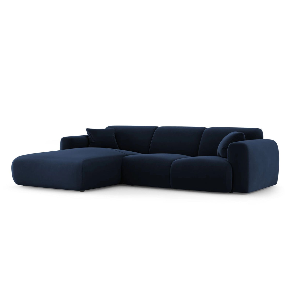 Nolio 4-Sitzer Ecksofa, Linke Seite, aus Samt in Königsblau (Casino Deep Blue), 260x170x72 cm von Cosmopolitan Design – Bild 4