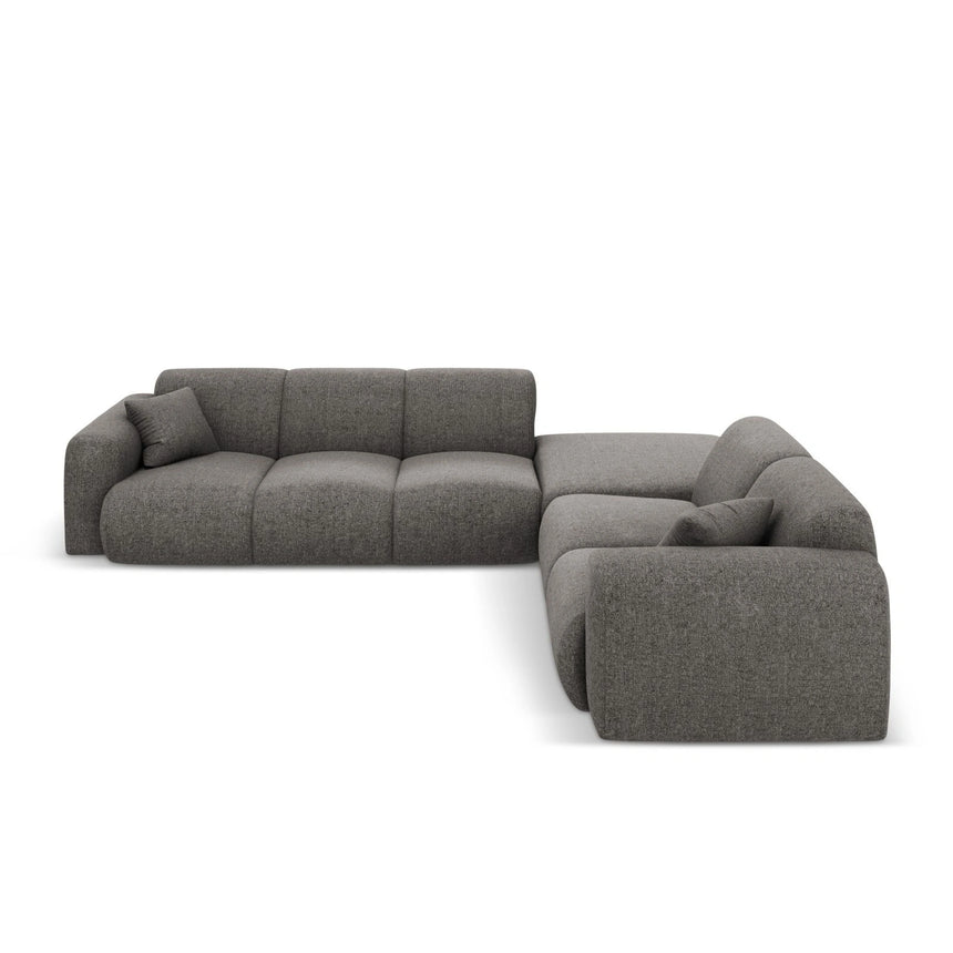 Nolio 4-Sitzer Ecksofa, Rechte Seite, aus Chenille in Grau (Haga 16), 315x250 cm von Cosmopolitan Design – Bild 4