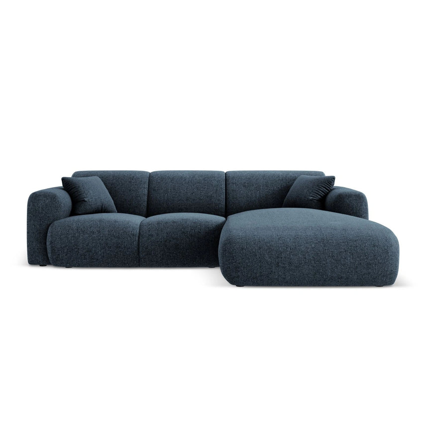 Nolio 4-Sitzer Ecksofa, Rechte Seite, aus Chenille in Königsblau (Haga 86), 260x170x72 cm von Cosmopolitan Design – Bild 1
