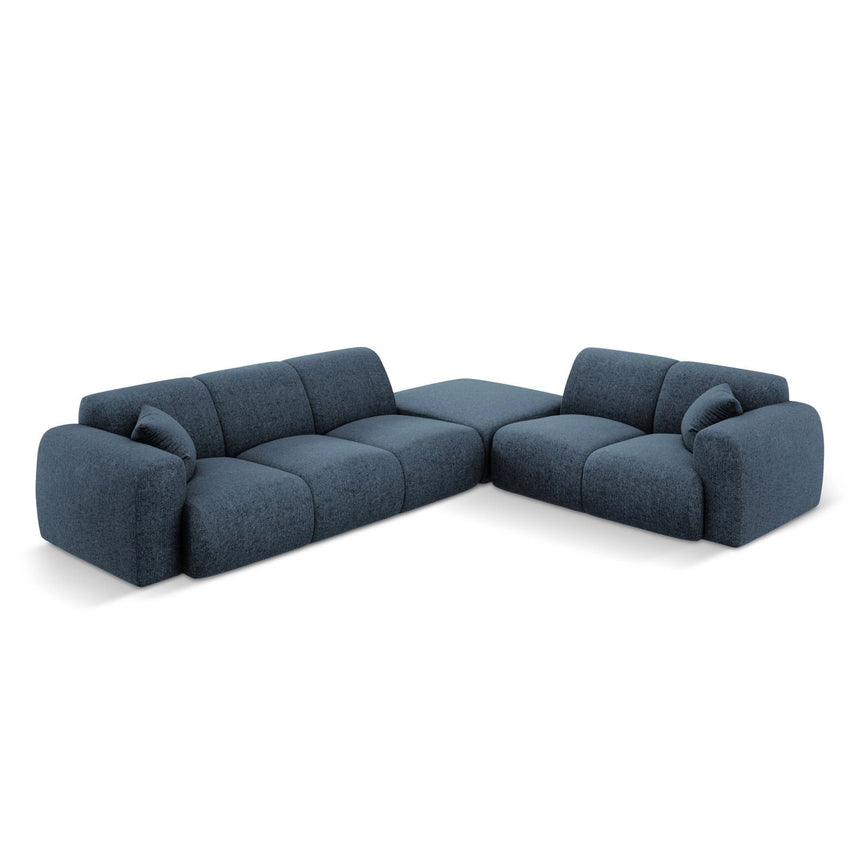 Nolio 4-Sitzer Ecksofa, Rechte Seite, aus Chenille in Königsblau (Haga 86), 315x250 cm von Cosmopolitan Design – Bild 1