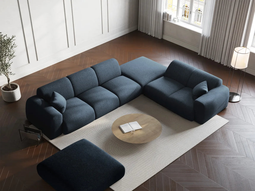 Nolio 4-Sitzer Ecksofa, Rechte Seite, aus Chenille in Königsblau (Haga 86), 315x250 cm von Cosmopolitan Design – Bild 2