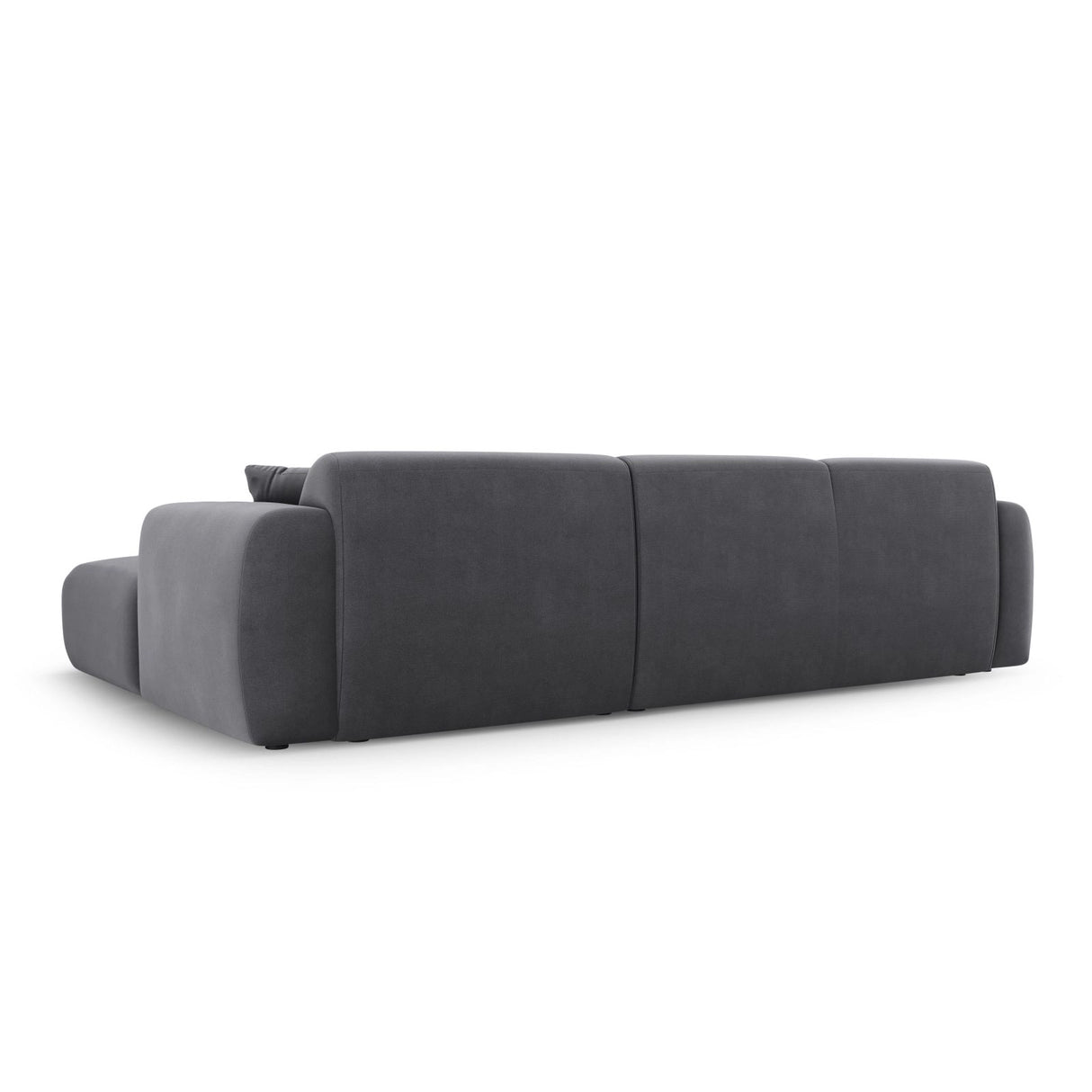 Nolio 4-Sitzer Ecksofa, Rechte Seite, aus Samt in Dunkelgrau (Casino Graphite), 260x170x72 cm von Cosmopolitan Design – Bild 5