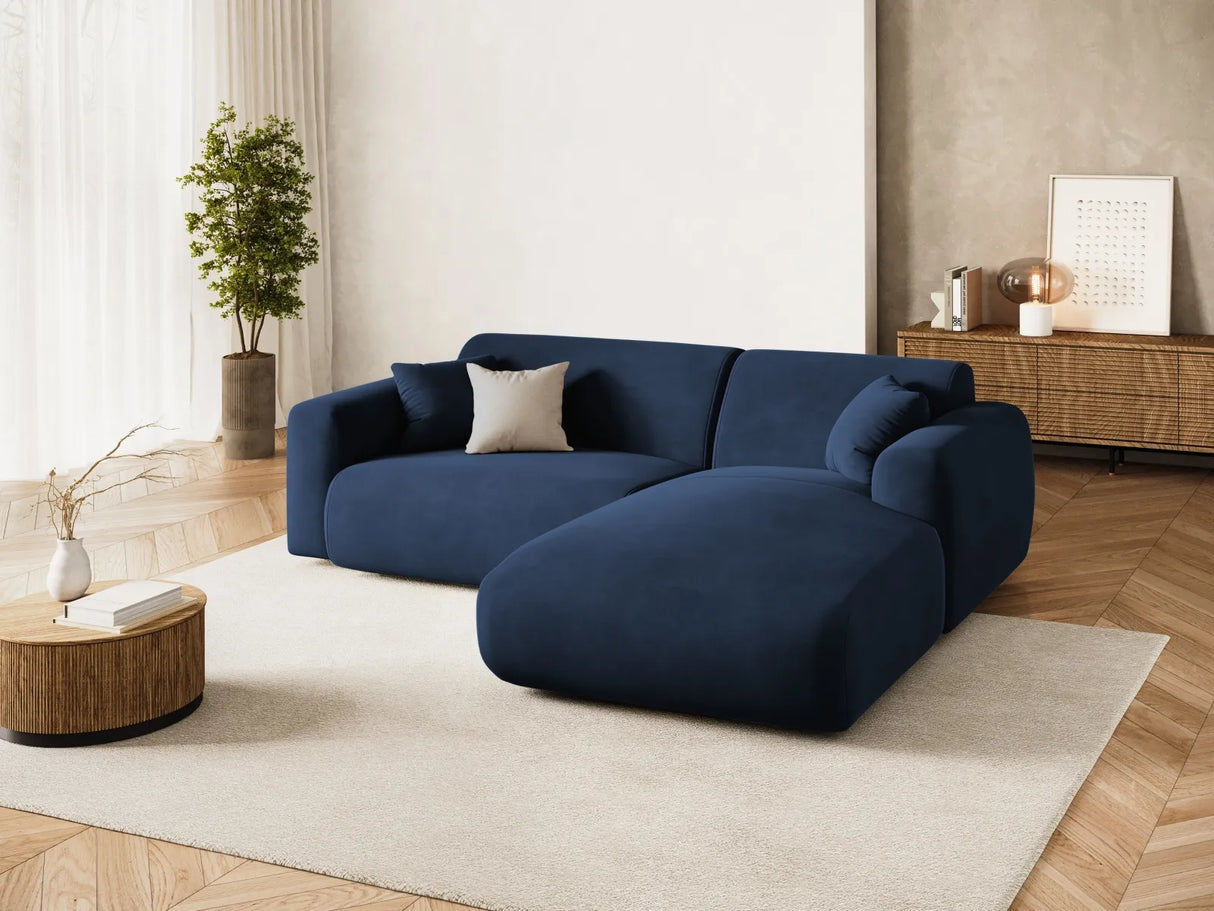 Nolio 4-Sitzer Ecksofa, Rechte Seite, aus Samt in Königsblau (Casino Deep Blue), 235x170x72 cm von Cosmopolitan Design – Bild 2