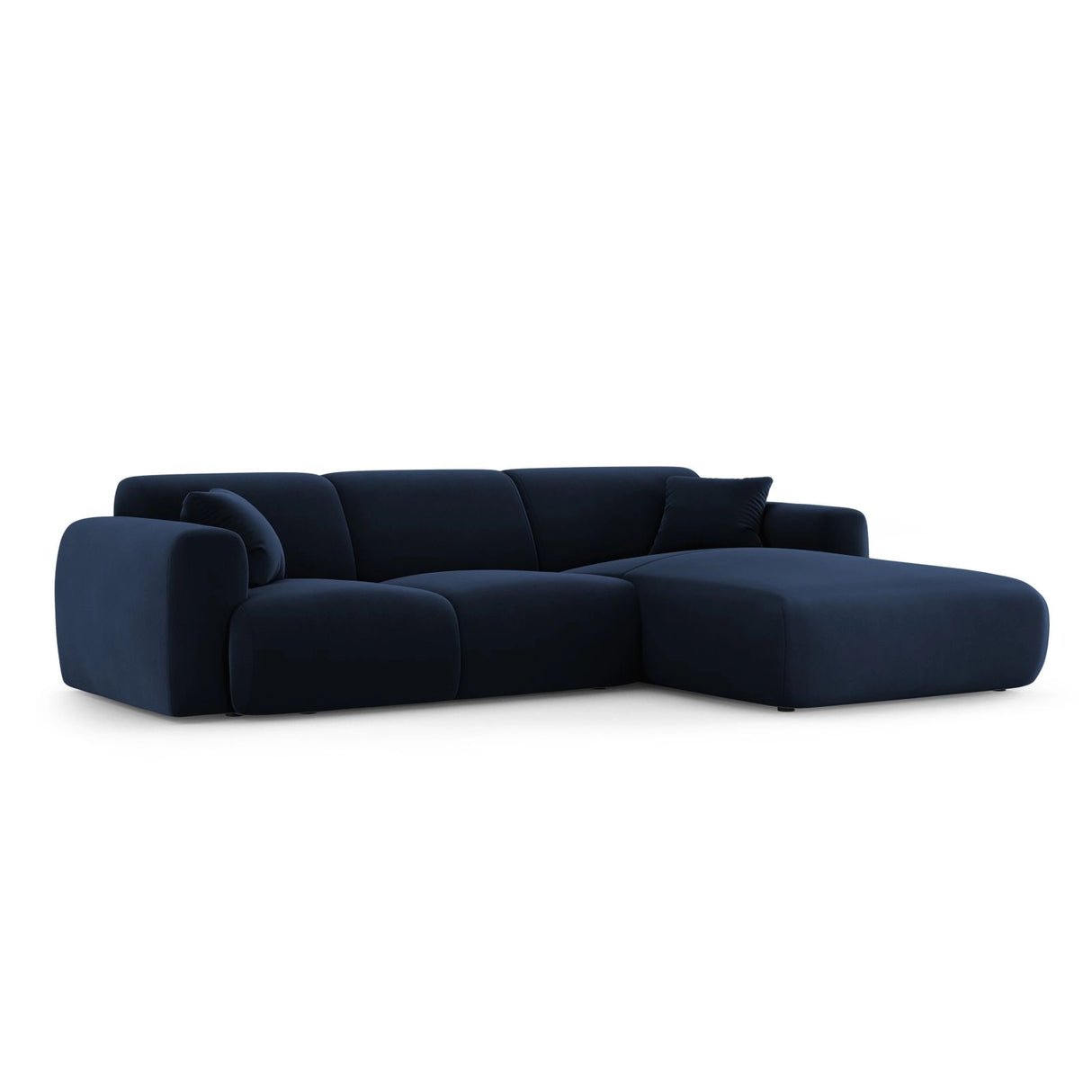 Nolio 4-Sitzer Ecksofa, Rechte Seite, aus Samt in Königsblau (Casino Deep Blue), 260x170x72 cm von Cosmopolitan Design – Bild 4