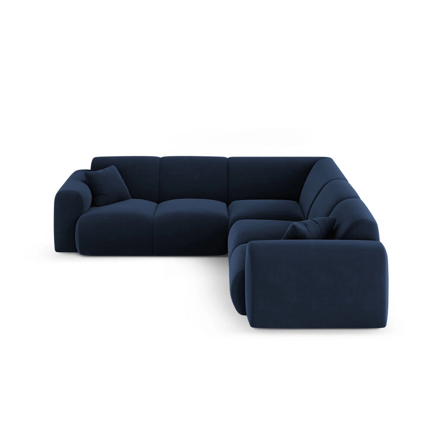 Nolio 5-Sitzer Ecksofa, symmetrisch, aus Samt in Königsblau (Casino Deep Blue), 252x252x72 cm von Cosmopolitan Design – Bild 1