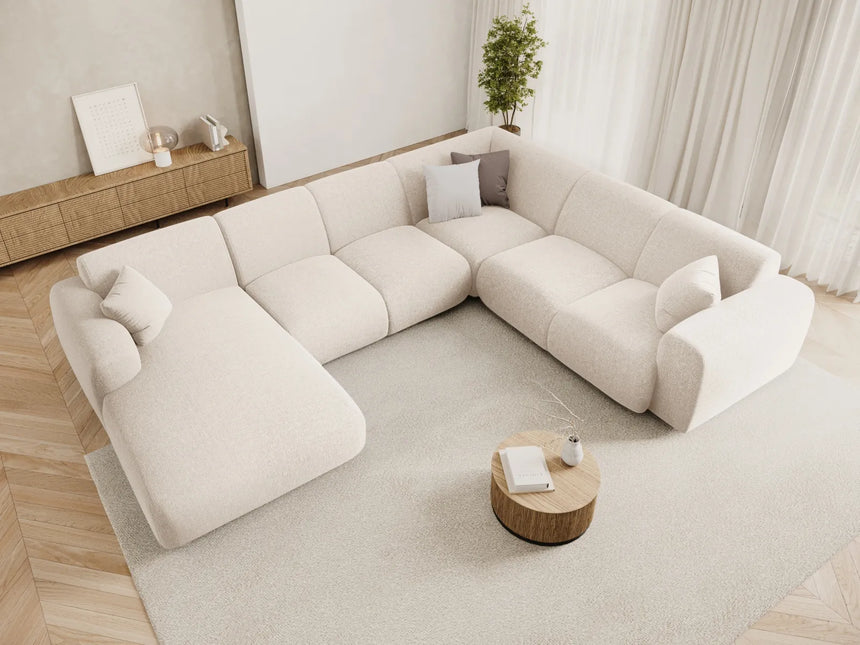 Nolio 6-Sitzer Panorama Ecksofa, Rechte Seite, aus Samt oder Chenille, 342x252x72 cm von Cosmopolitan Design – Bild 2