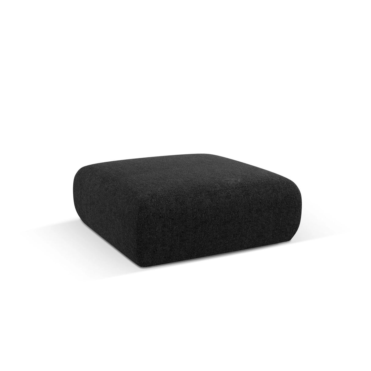 Nolio Pouf aus Chenille in Schwarz (Haga 19), 100x100x36 cm von Cosmopolitan Design – Bild 3