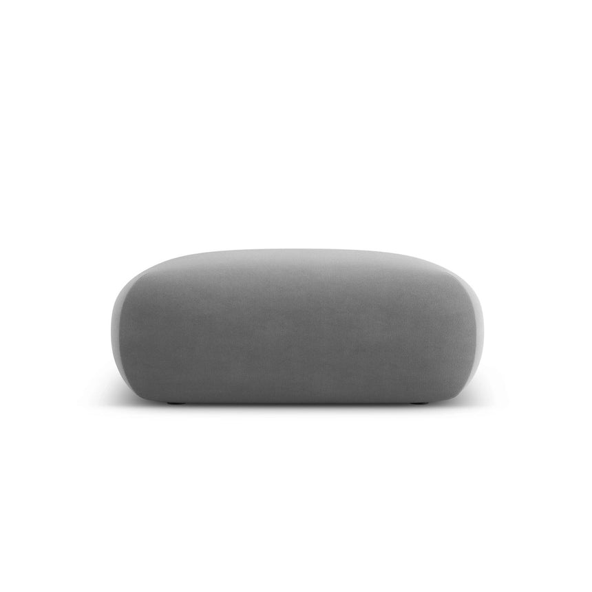 Nolio Pouf aus Samt in Hellgrau (Casino Ash), 100x100x36 cm von Cosmopolitan Design – Bild 1