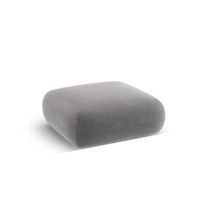Nolio Pouf aus Samt in Hellgrau (Casino Ash), 100x100x36 cm von Cosmopolitan Design – Bild 3