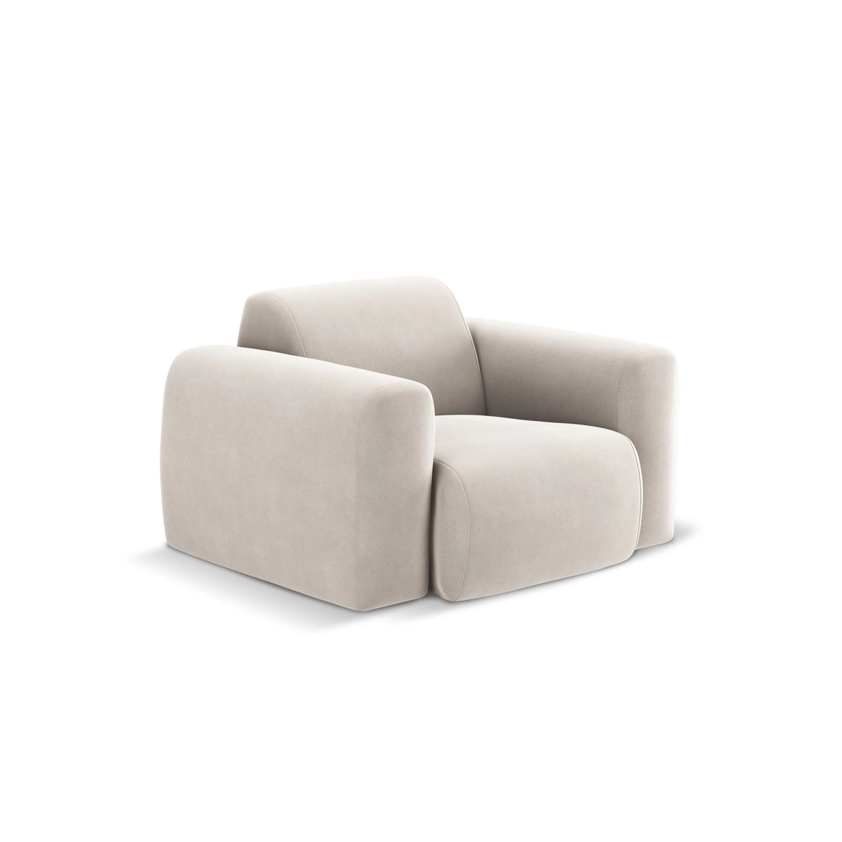 Nolio Sessel aus Samt in Hellbeige (Casino Pearl), 105x95x72 cm von Cosmopolitan Design – Bild 4