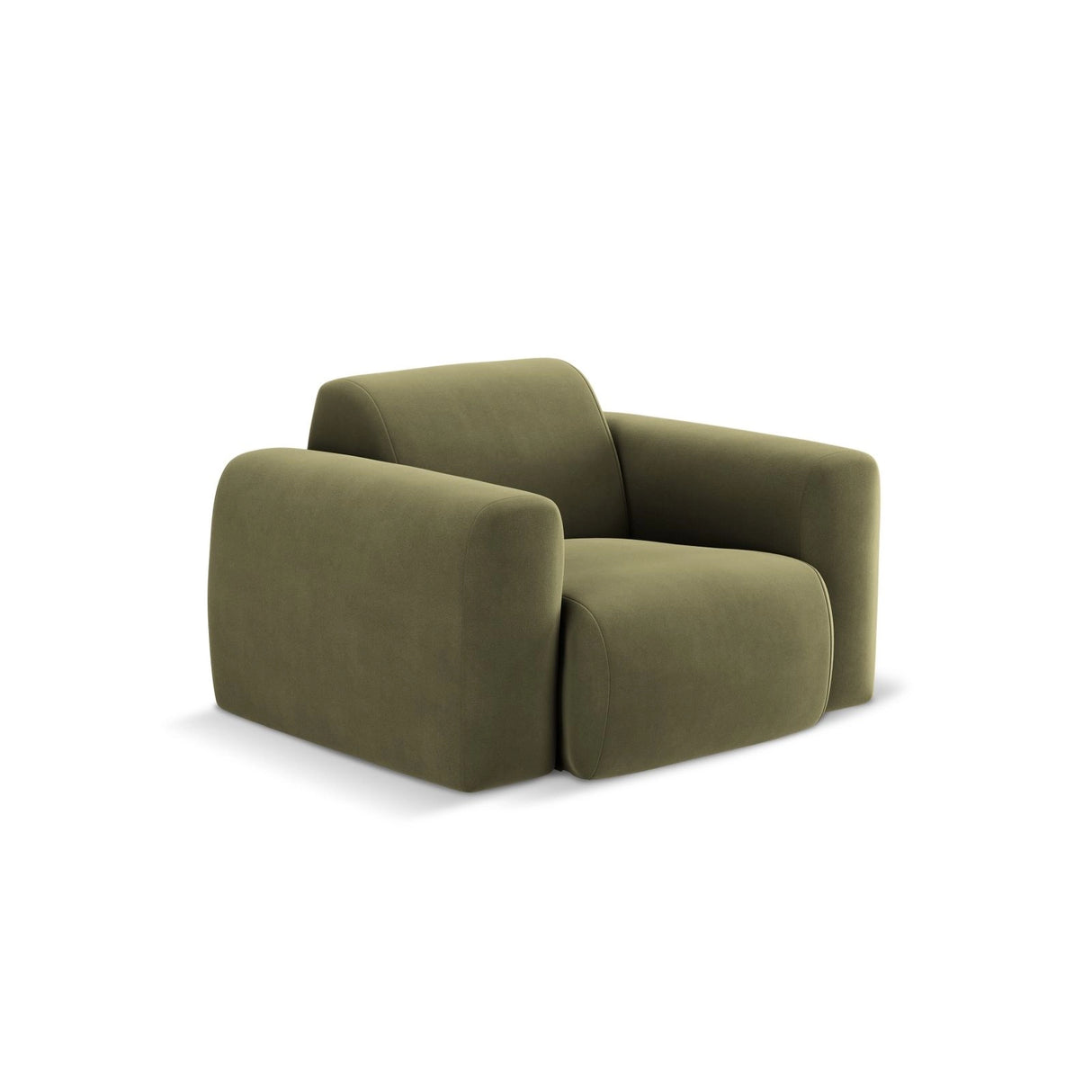 Nolio Sessel aus Samt in Hellgrün (Casino Forest), 105x95x72 cm von Cosmopolitan Design – Bild 4