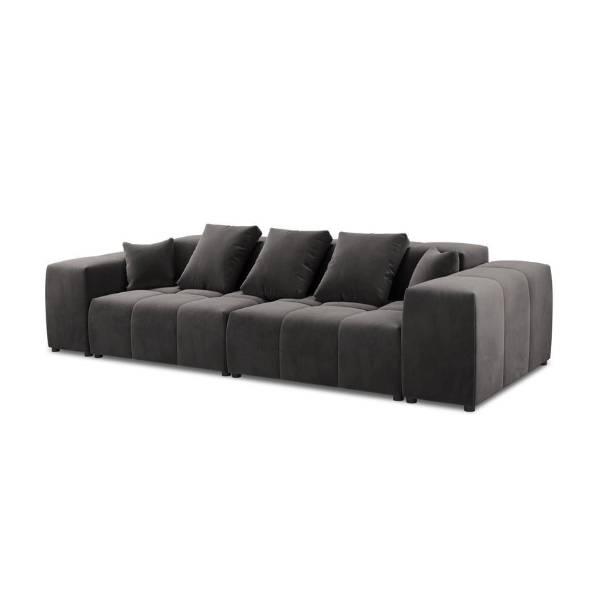 Rome 3-Sitzer Sofa aus Samt in Dunkelgrau (Salvador 18), 320x120x75 cm von Cosmopolitan Design – Bild 1