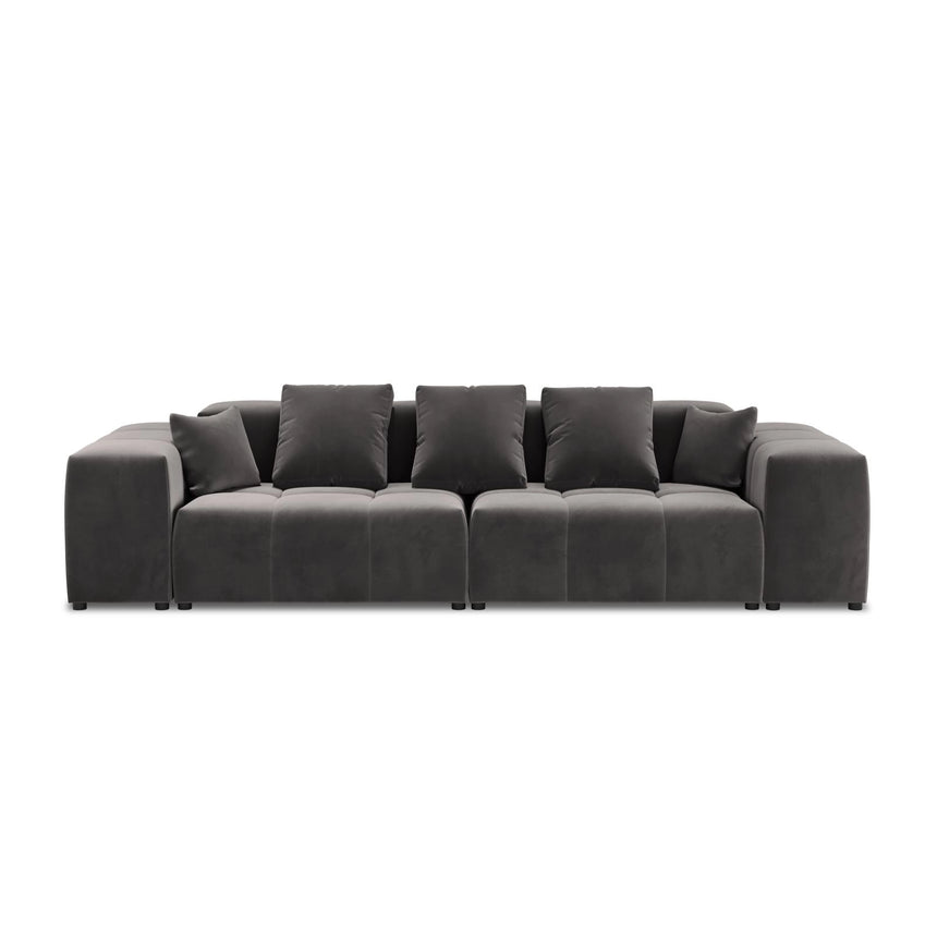 Rome 3-Sitzer Sofa aus Samt in Dunkelgrau (Salvador 18), 320x120x75 cm von Cosmopolitan Design – Bild 3