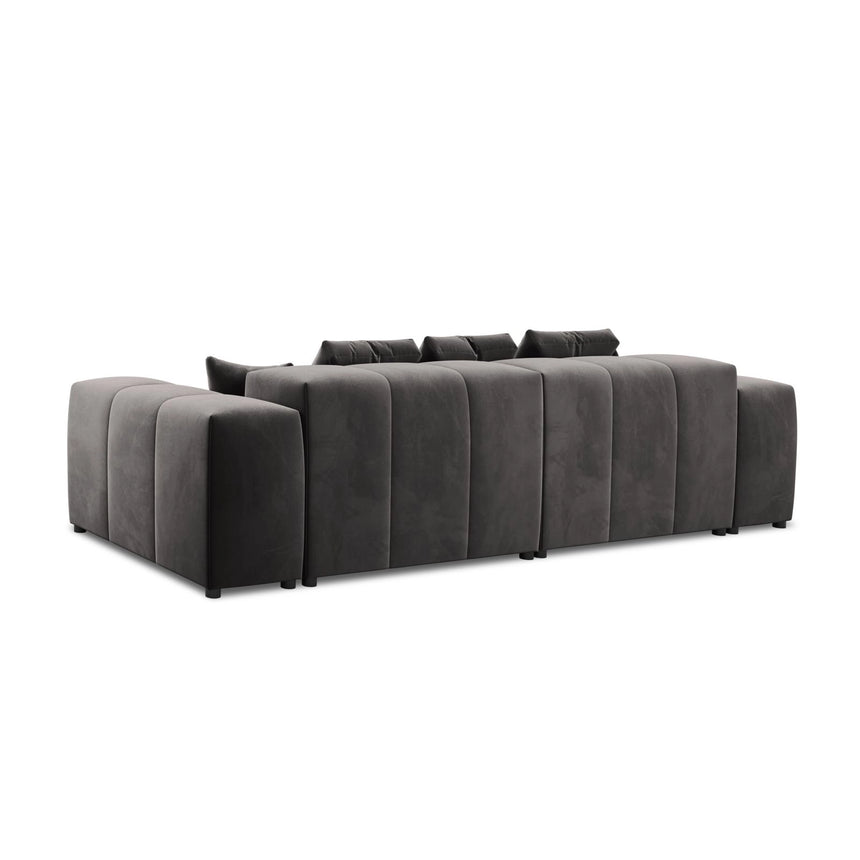 Rome 3-Sitzer Sofa aus Samt in Dunkelgrau (Salvador 18), 320x120x75 cm von Cosmopolitan Design – Bild 5