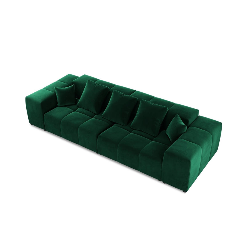 Rome 3-Sitzer Sofa aus Samt in Flaschengrün (Salvador 7), 320x120x75 cm von Cosmopolitan Design – Bild 4
