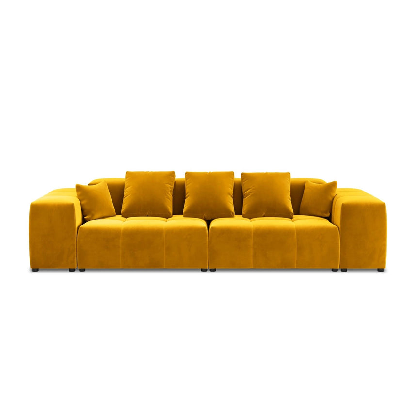 Rome 3-Sitzer Sofa aus Samt in Gelb (Salvador 10), 320x120x75 cm von Cosmopolitan Design – Bild 3