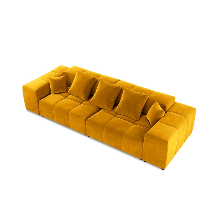 Rome 3-Sitzer Sofa aus Samt in Gelb (Salvador 10), 320x120x75 cm von Cosmopolitan Design – Bild 4
