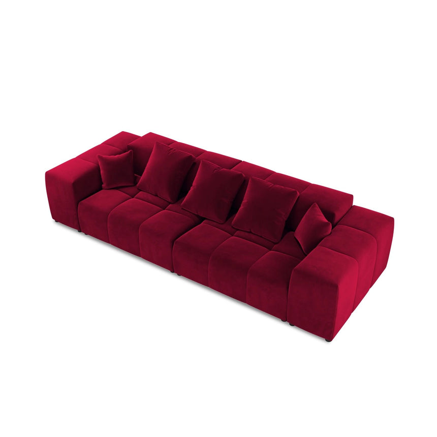 Rome 3-Sitzer Sofa aus Samt in Rot (Salvador 13), 320x120x75 cm von Cosmopolitan Design – Bild 4