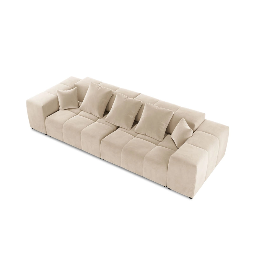 Rome 3-Sitzer Sofa aus Samt oder Strukturstoff, 320x120x75 cm von Cosmopolitan Design – Bild 4