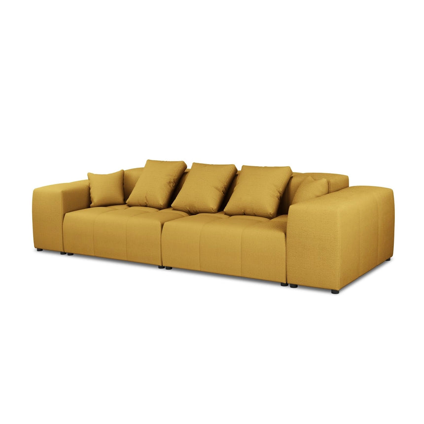 Rome 3-Sitzer Sofa aus Strukturierter Stoff in Gelb (BABEL YELLOW), 320x120x75 cm von Cosmopolitan Design – Bild 1