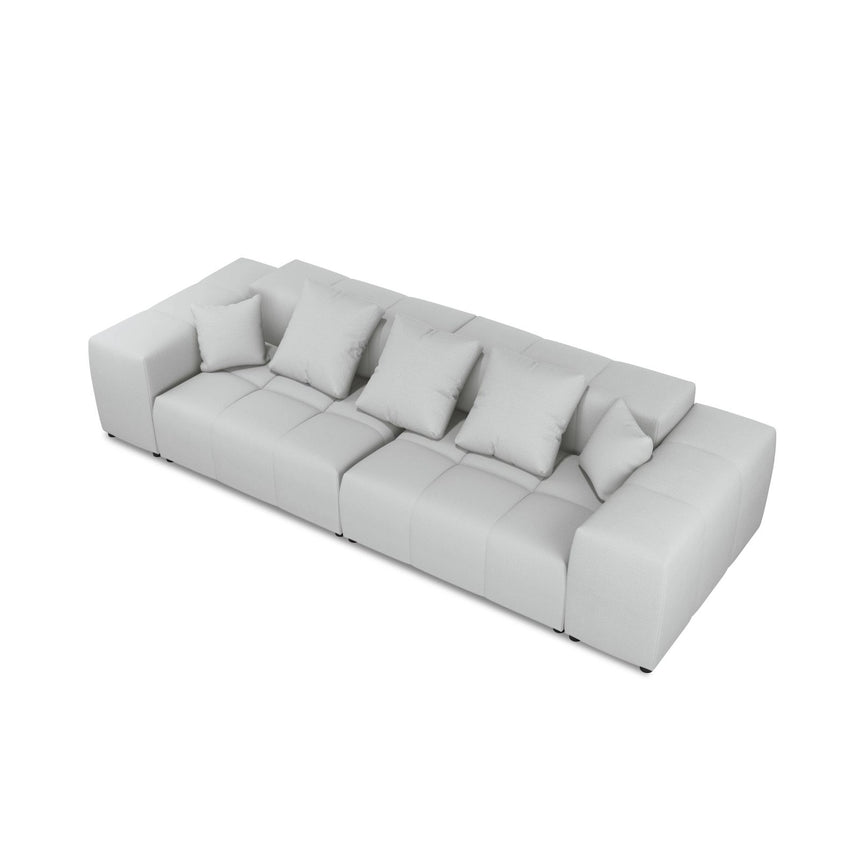 Rome 3-Sitzer Sofa aus Strukturierter Stoff in Hellgrau (BABEL LIGHT GREY), 320x120x75 cm von Cosmopolitan Design – Bild 5