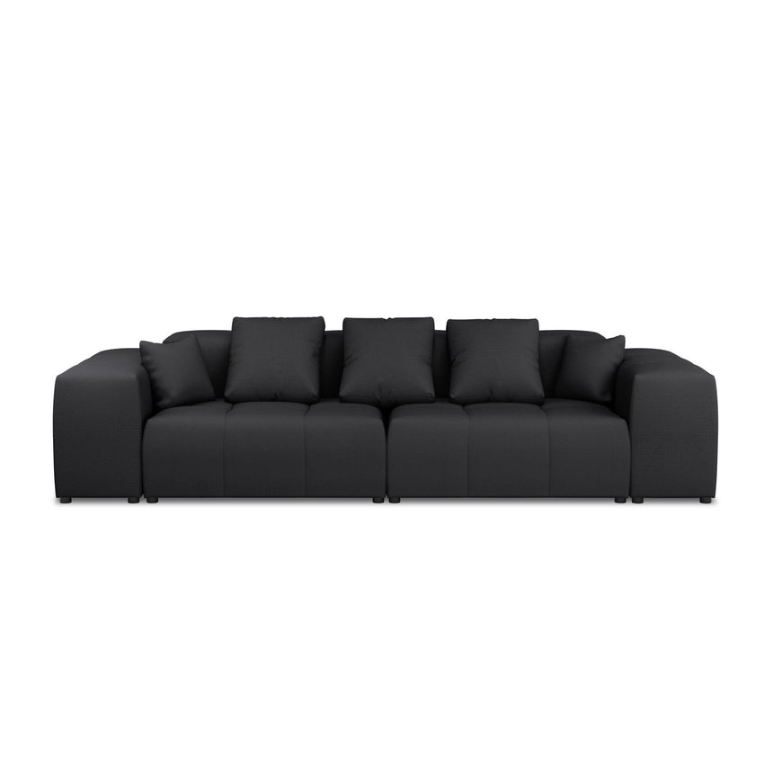 Rome 3-Sitzer Sofa aus Strukturierter Stoff in Schwarz (BABEL BLACK), 320x120x75 cm von Cosmopolitan Design – Bild 4