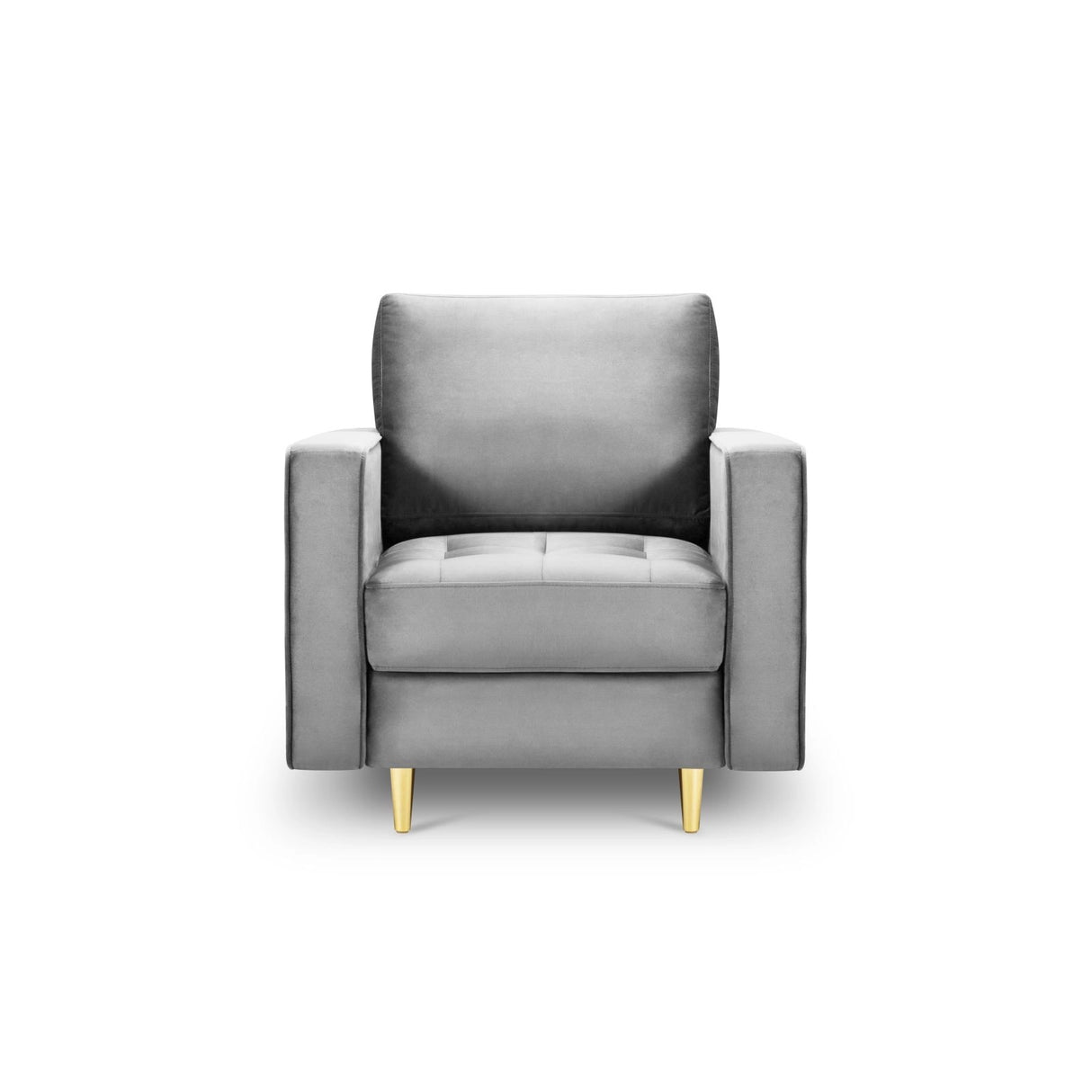 Sessel Aspen aus Samt in Grau (Salvador 17), 90x80x90 cm von Cosmopolitan Design – Bild 2