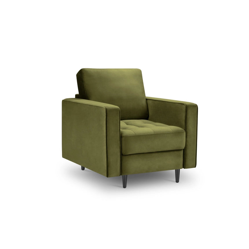 Sessel Aspen aus Samt in Grün (Salvador 8), 90x80x90 cm von Cosmopolitan Design – Bild 1