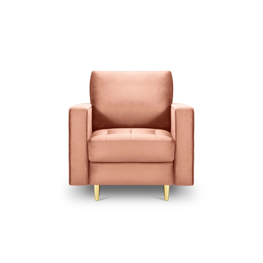 Sessel Aspen aus Samt in Rosa (Salvador 11), 90x80x90 cm von Cosmopolitan Design – Bild 2