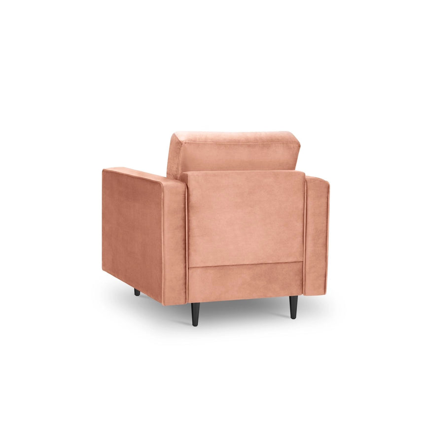 Sessel Aspen aus Samt in Rosa (Salvador 11), 90x80x90 cm von Cosmopolitan Design – Bild 3