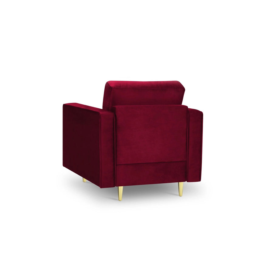 Sessel Aspen aus Samt in Rot (Salvador 13), 90x80x90 cm von Cosmopolitan Design – Bild 3