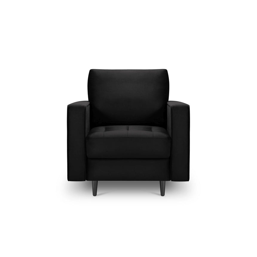 Sessel Aspen aus Samt in Schwarz (Salvador 19), 90x80x90 cm von Cosmopolitan Design – Bild 2