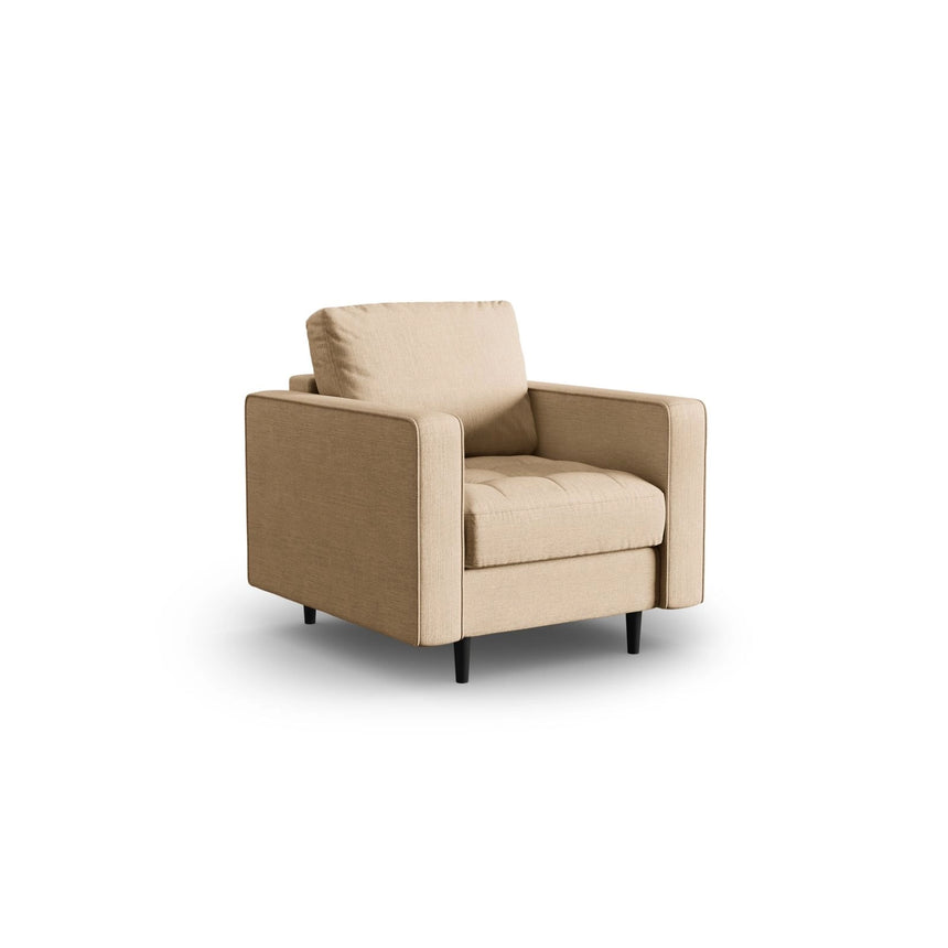 Sessel Aspen aus Strukturierter Stoff in Beige (Melva 06), 90x80x90 cm von Cosmopolitan Design – Bild 1