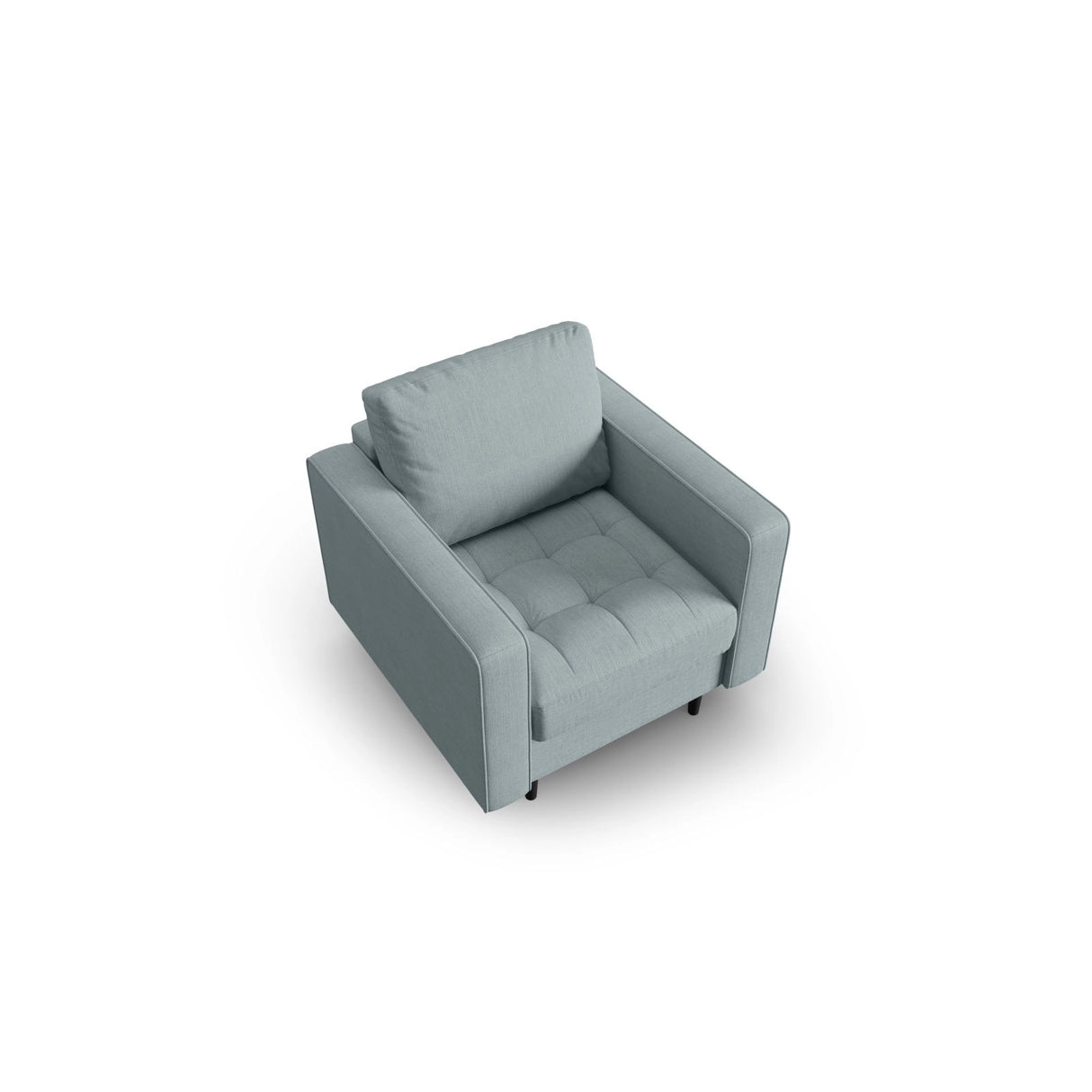 Sessel Aspen aus Strukturierter Stoff in Blau (Melva 72), 90x80x90 cm von Cosmopolitan Design – Bild 3