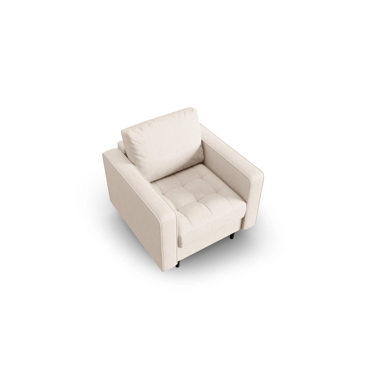 Sessel Aspen aus Strukturierter Stoff in Hellbeige (Melva 02), 90x80x90 cm von Cosmopolitan Design – Bild 3