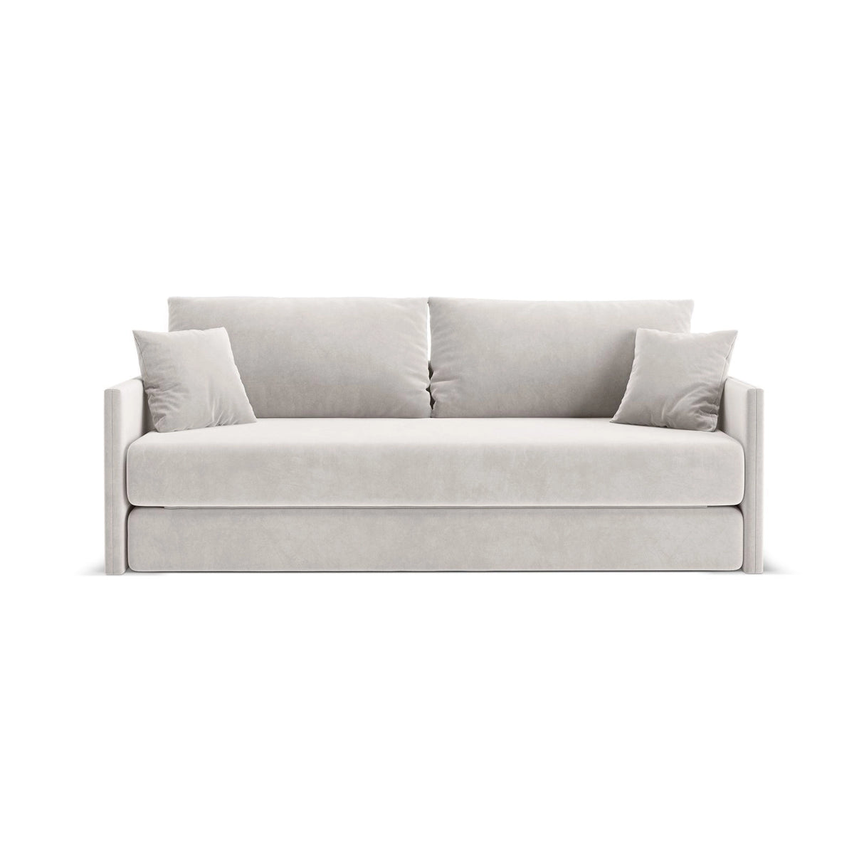 Shannon 3-Sitzer Sofa aus Samt in Beige (Salvador 1), 209x94x87 cm von Cosmopolitan Design – Bild 1