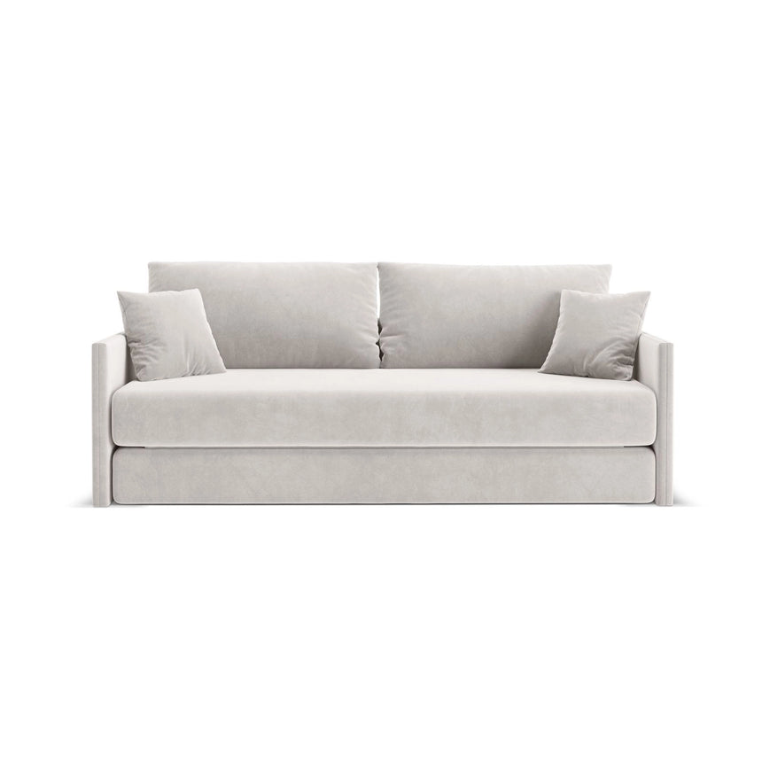 Shannon 3-Sitzer Sofa aus Samt in Beige (Salvador 1), 209x94x87 cm von Cosmopolitan Design – Bild 1