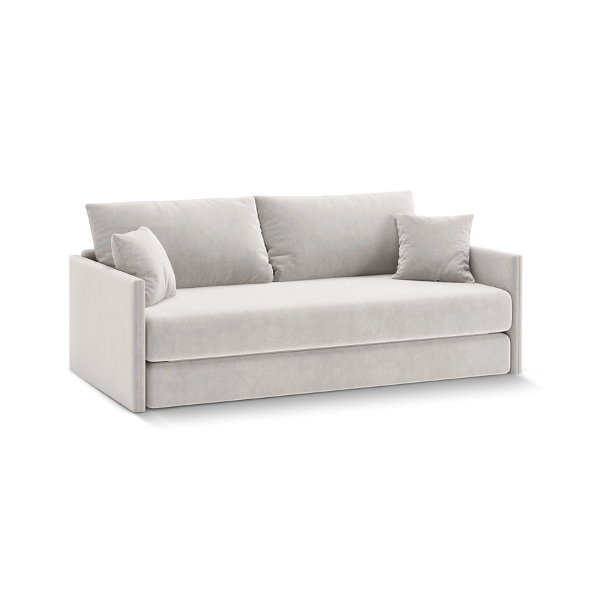 Shannon 3-Sitzer Sofa aus Samt in Beige (Salvador 1), 209x94x87 cm von Cosmopolitan Design – Bild 3