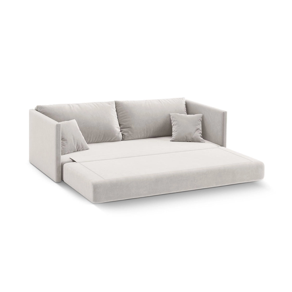 Shannon 3-Sitzer Sofa aus Samt in Beige (Salvador 1), 209x94x87 cm von Cosmopolitan Design – Bild 4