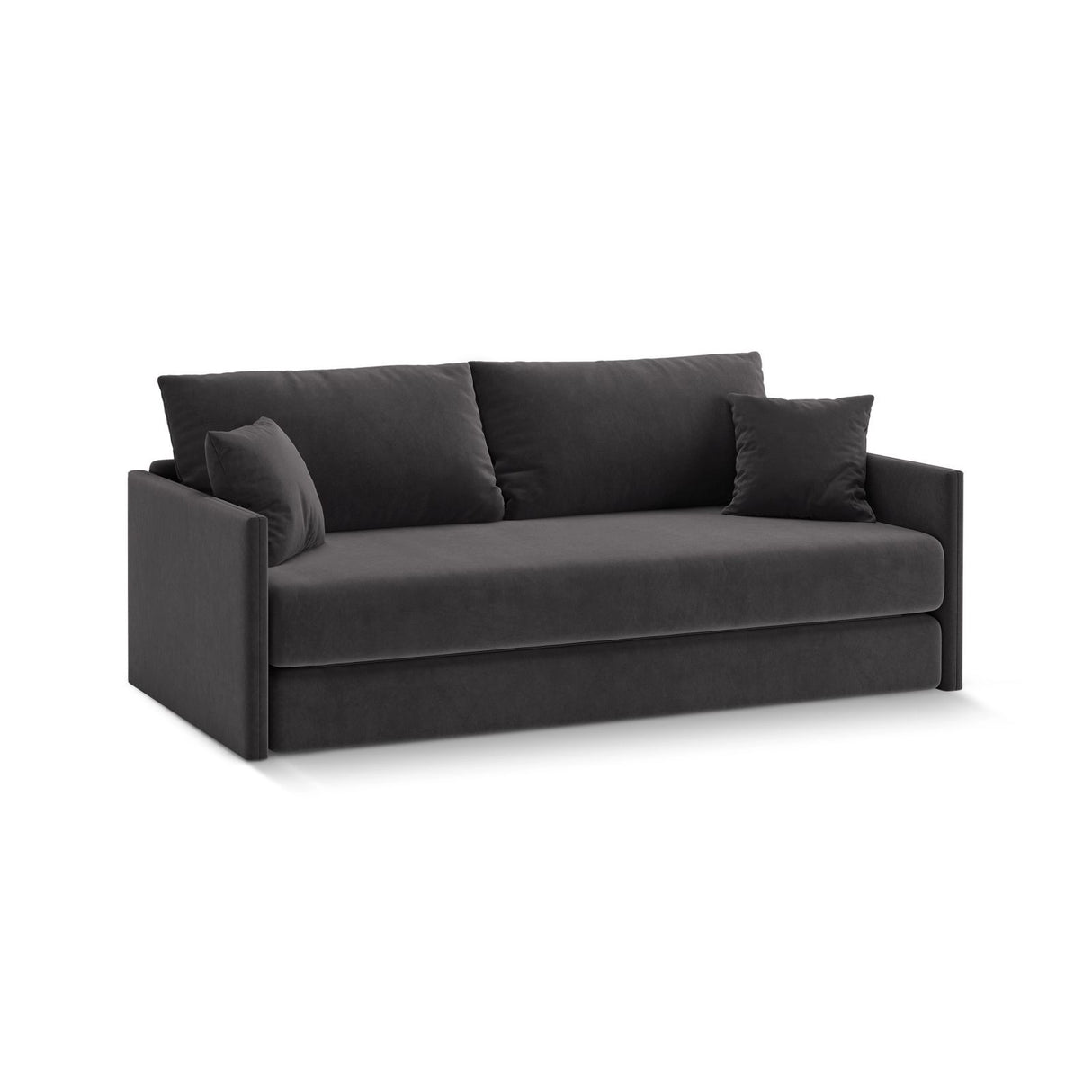 Shannon 3-Sitzer Sofa aus Samt in Dunkelgrau (Salvador 18), 209x94x87 cm von Cosmopolitan Design – Bild 3