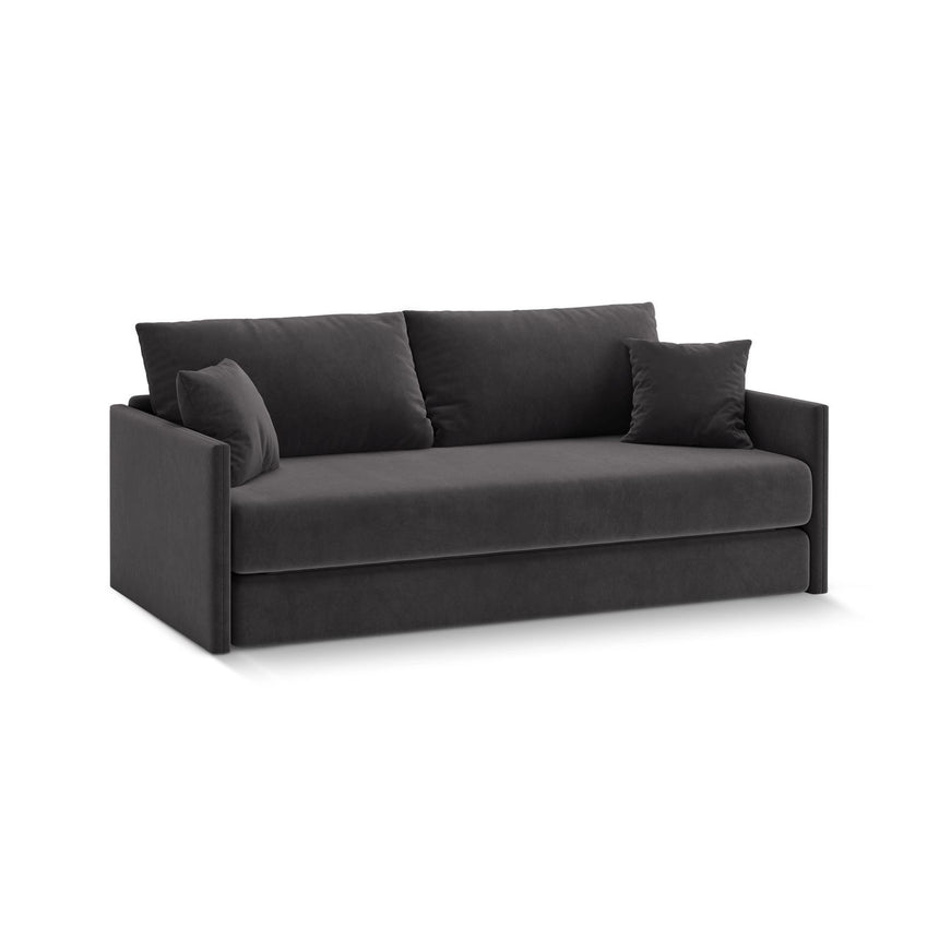 Shannon 3-Sitzer Sofa aus Samt in Dunkelgrau (Salvador 18), 209x94x87 cm von Cosmopolitan Design – Bild 3