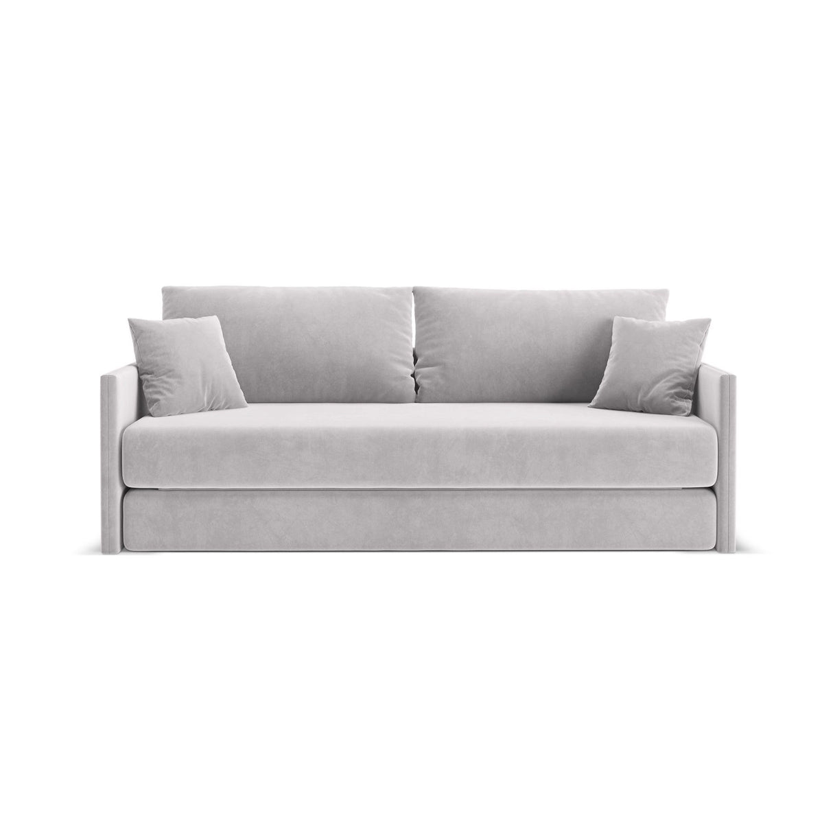 Shannon 3-Sitzer Sofa aus Samt in Hellgrau (Salvador 16), 209x94x87 cm von Cosmopolitan Design – Bild 1