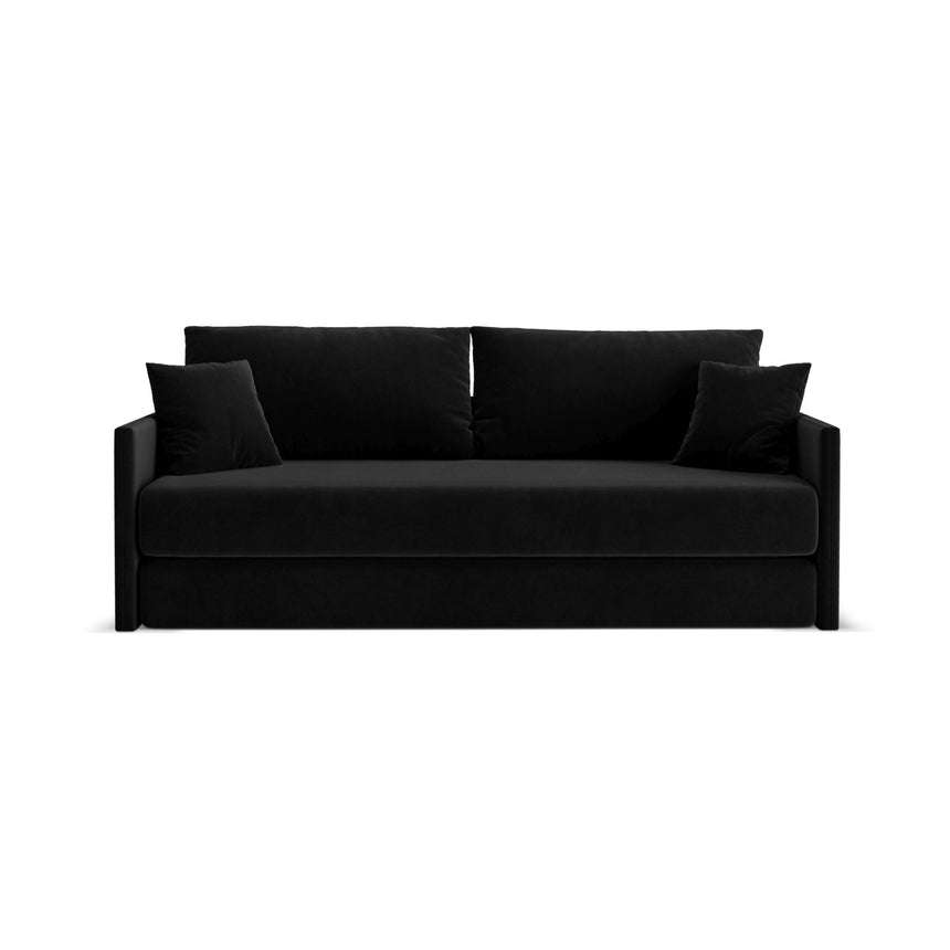 Shannon 3-Sitzer Sofa aus Samt in Schwarz (Salvador 19), 209x94x87 cm von Cosmopolitan Design – Bild 1