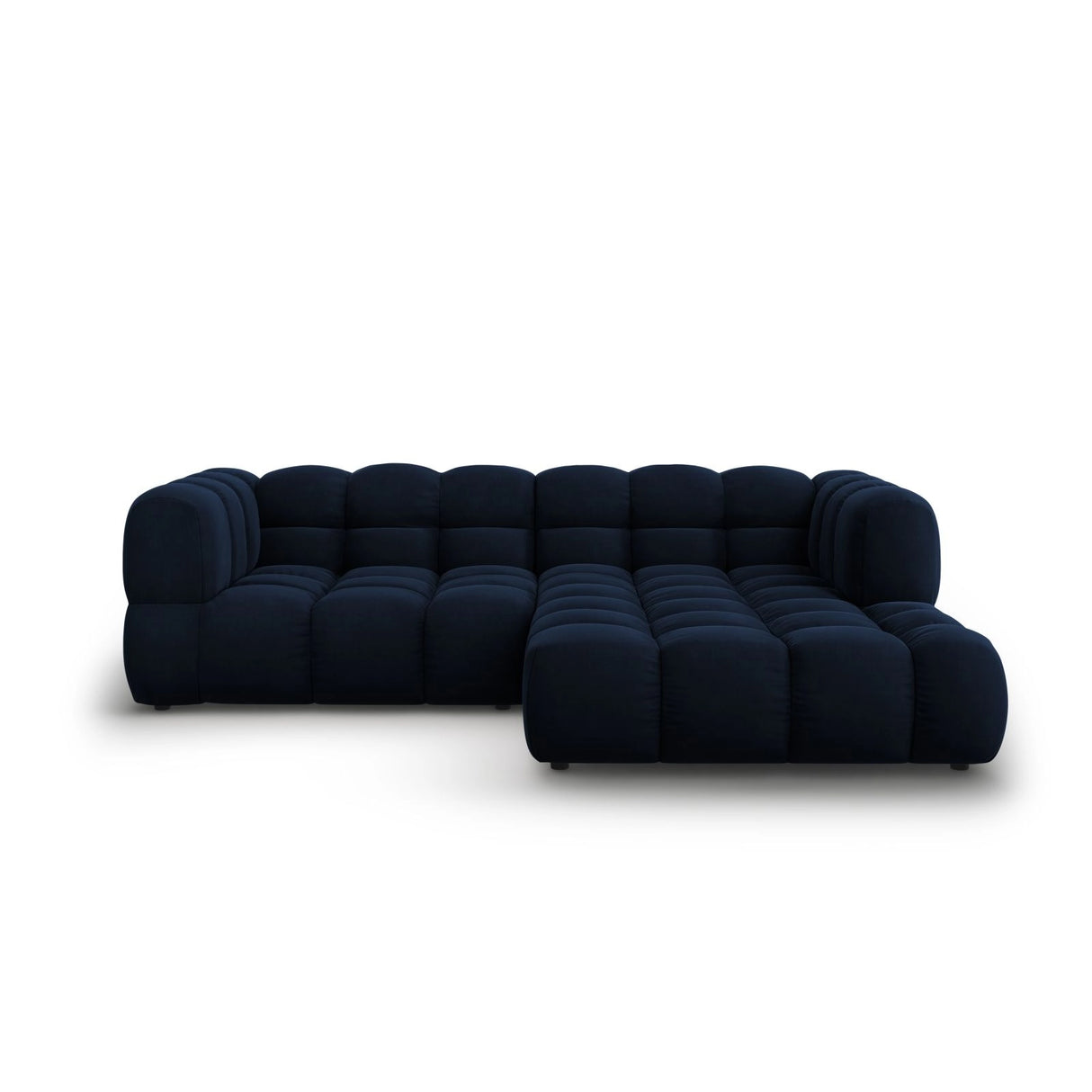 Sky 3-Sitzer Ecksofa, Rechte Seite, aus Samt in Königsblau (Casino Deep Blue), 244x162x70 cm von Cosmopolitan Design – Bild 1