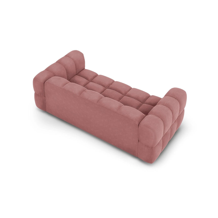 Sky 3-Sitzer Sofa aus Samt in Flamingo (Casino Salmon), 214x102x70 cm von Cosmopolitan Design – Bild 4