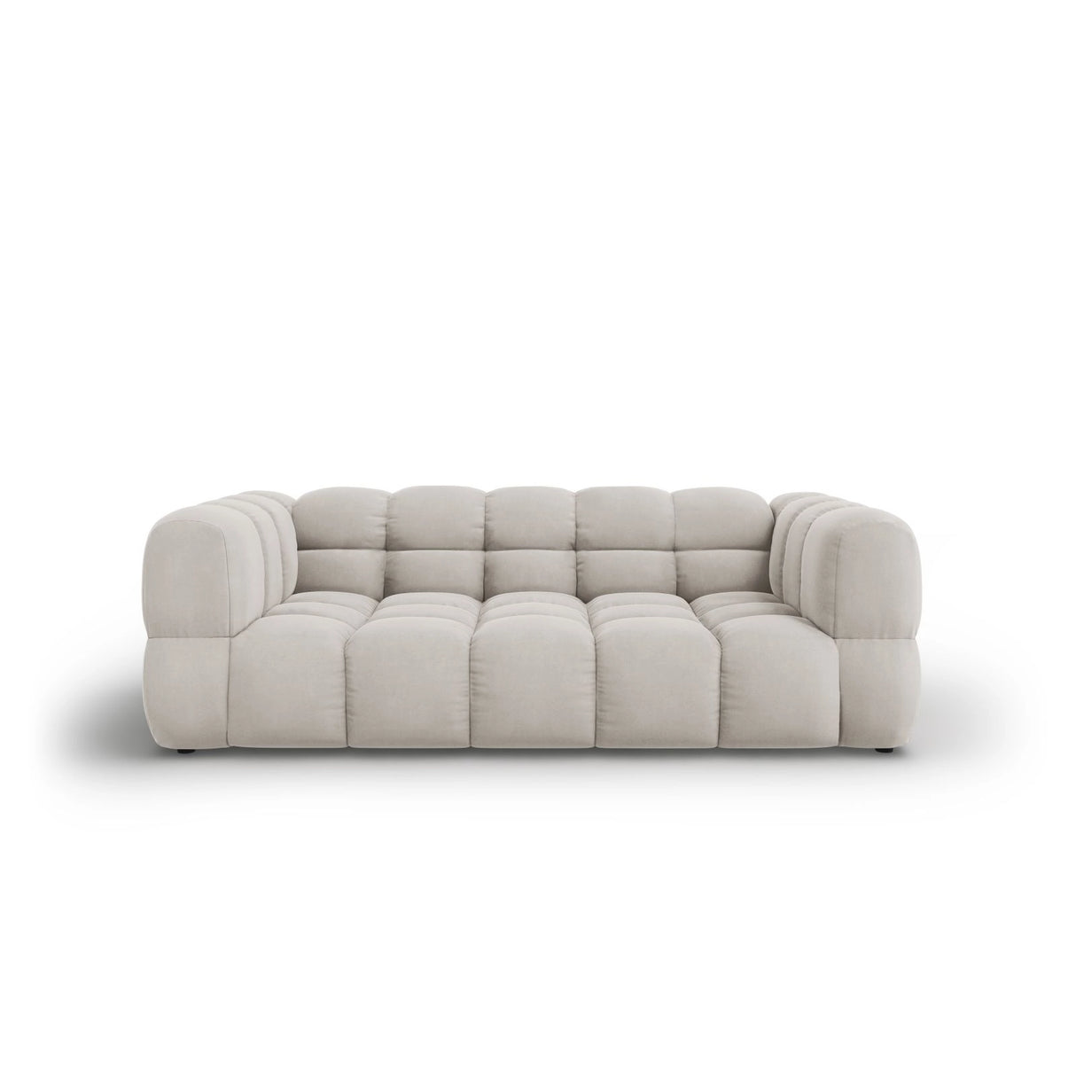 Sky 3-Sitzer Sofa aus Samt in Hellbeige (Casino Pearl), 214x102x70 cm von Cosmopolitan Design – Bild 1